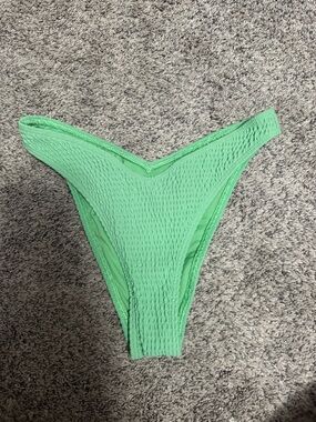 Hollister Green Textured V-Front Bikini Bottom size xs